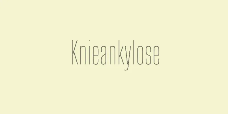 Knieankylose