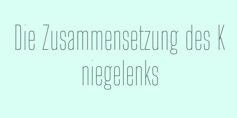 Die Zusammensetzung des Kniegelenks