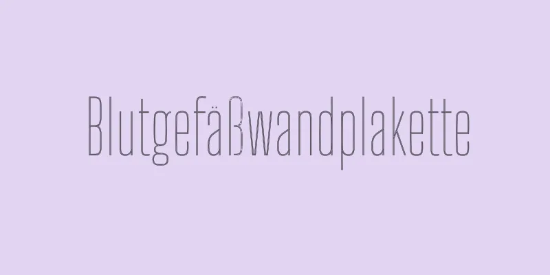 Blutgefäßwandplakette
