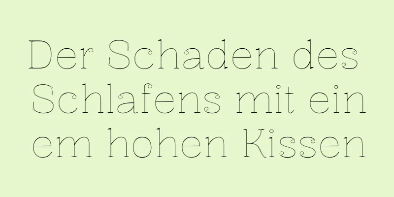 Der Schaden des Schlafens mit einem hohen Kissen