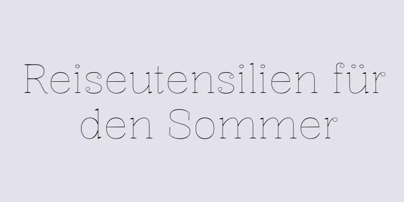 Reiseutensilien für den Sommer