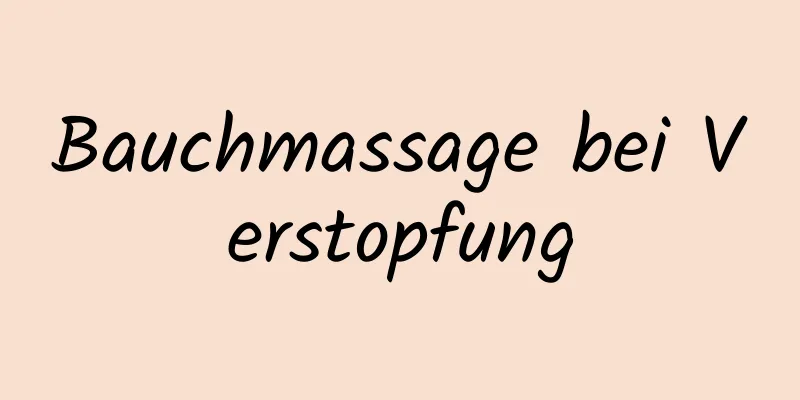 Bauchmassage bei Verstopfung