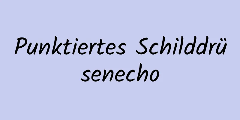 Punktiertes Schilddrüsenecho
