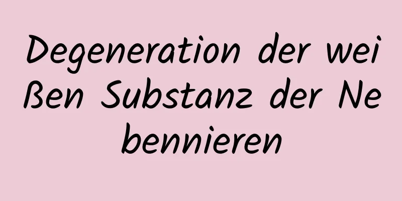 Degeneration der weißen Substanz der Nebennieren