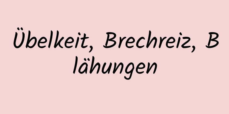 Übelkeit, Brechreiz, Blähungen