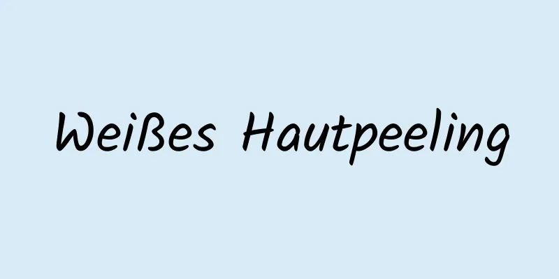 Weißes Hautpeeling