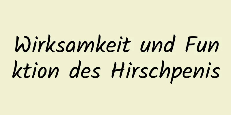 Wirksamkeit und Funktion des Hirschpenis