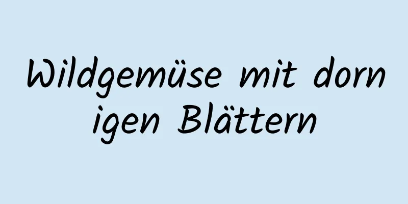 Wildgemüse mit dornigen Blättern