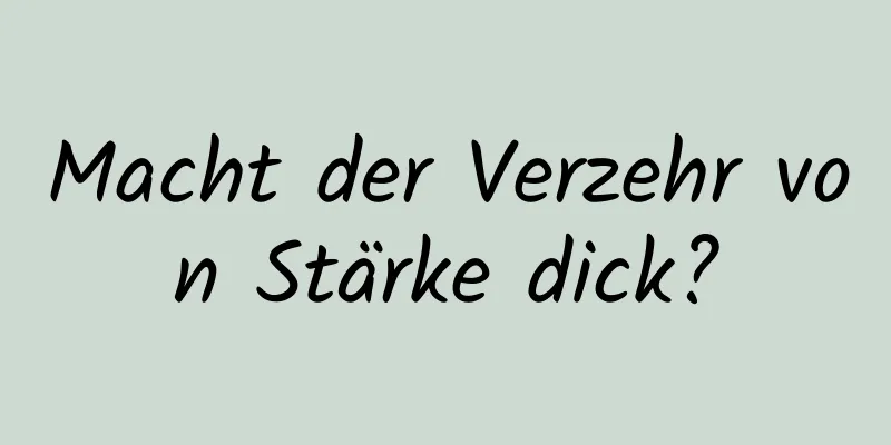 Macht der Verzehr von Stärke dick?