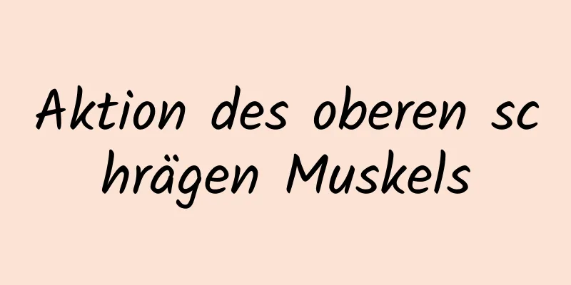 Aktion des oberen schrägen Muskels