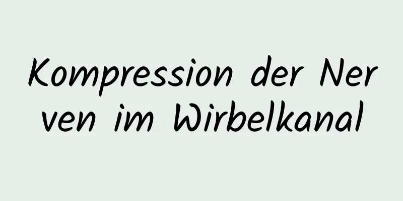 Kompression der Nerven im Wirbelkanal