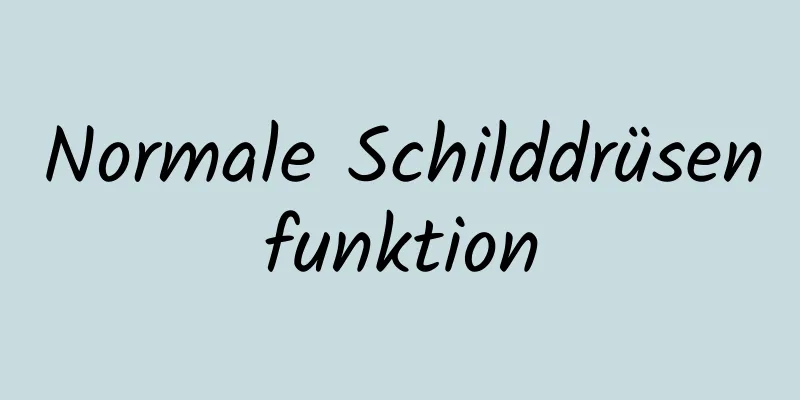 Normale Schilddrüsenfunktion