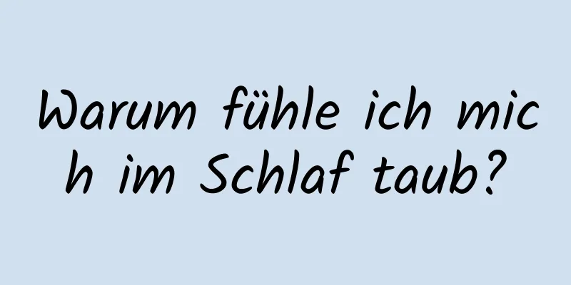 Warum fühle ich mich im Schlaf taub?
