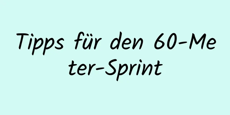 Tipps für den 60-Meter-Sprint