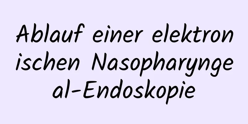 Ablauf einer elektronischen Nasopharyngeal-Endoskopie