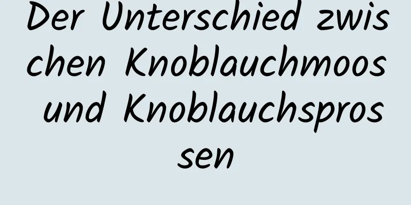 Der Unterschied zwischen Knoblauchmoos und Knoblauchsprossen