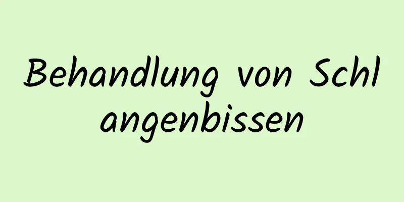 Behandlung von Schlangenbissen