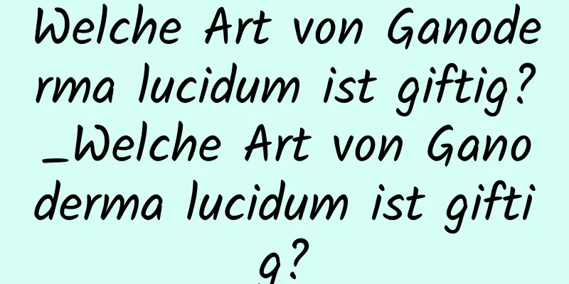 Welche Art von Ganoderma lucidum ist giftig?_Welche Art von Ganoderma lucidum ist giftig?