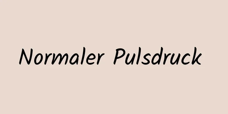 Normaler Pulsdruck 