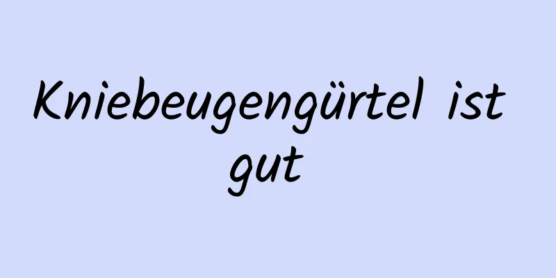 Kniebeugengürtel ist gut 