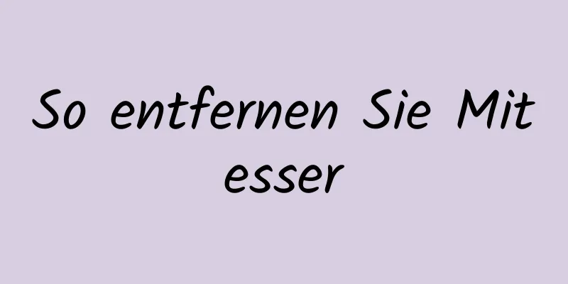 So entfernen Sie Mitesser