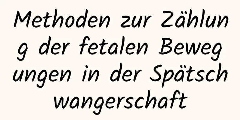 Methoden zur Zählung der fetalen Bewegungen in der Spätschwangerschaft