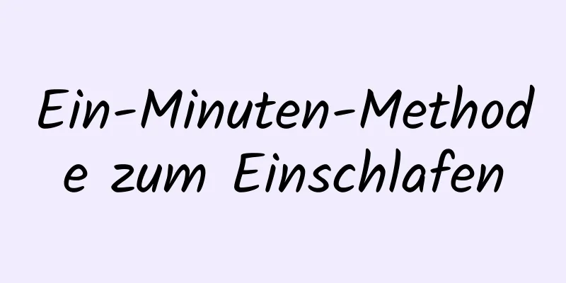 Ein-Minuten-Methode zum Einschlafen