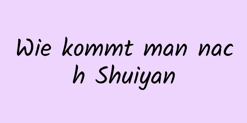 Wie kommt man nach Shuiyan