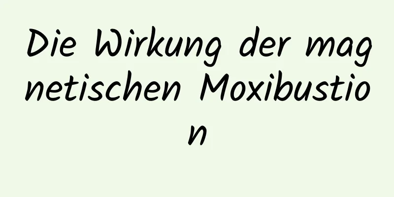 Die Wirkung der magnetischen Moxibustion