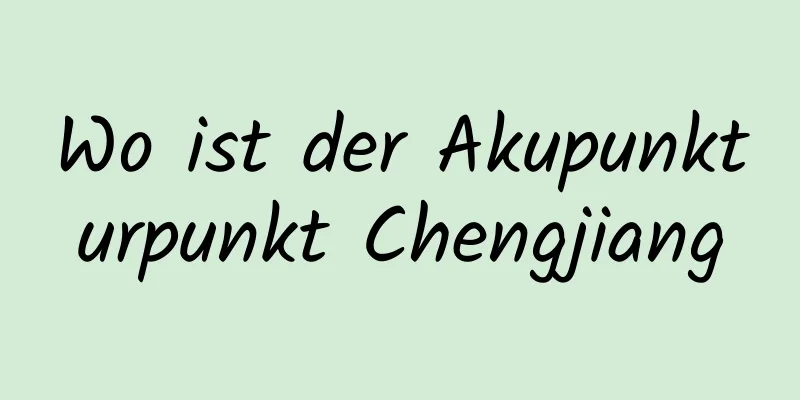 Wo ist der Akupunkturpunkt Chengjiang