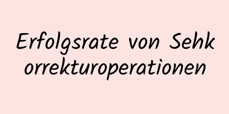 Erfolgsrate von Sehkorrekturoperationen