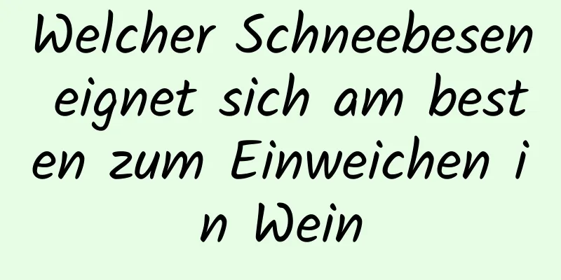Welcher Schneebesen eignet sich am besten zum Einweichen in Wein