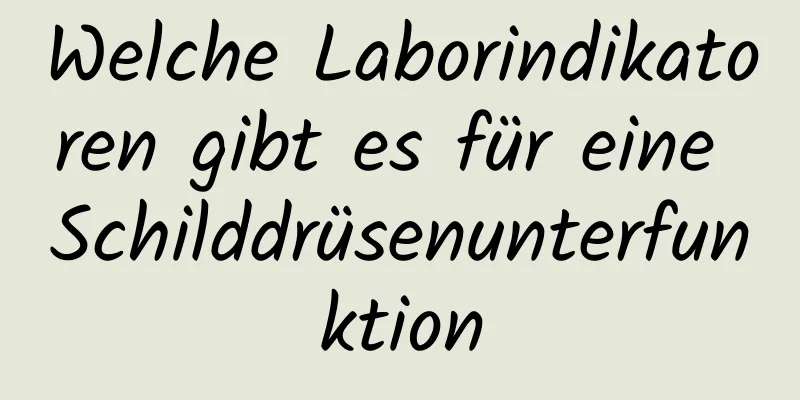 Welche Laborindikatoren gibt es für eine Schilddrüsenunterfunktion