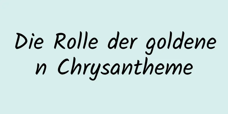 Die Rolle der goldenen Chrysantheme