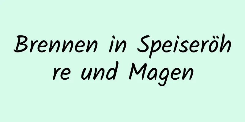 Brennen in Speiseröhre und Magen
