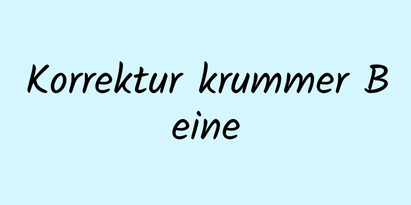 Korrektur krummer Beine