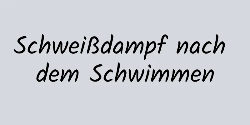 Schweißdampf nach dem Schwimmen