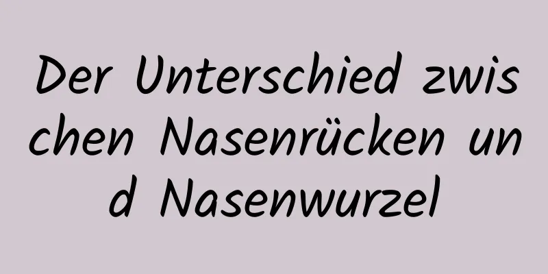 Der Unterschied zwischen Nasenrücken und Nasenwurzel