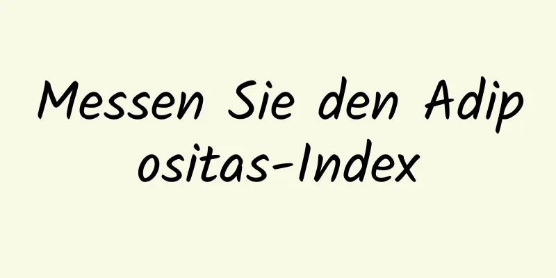 Messen Sie den Adipositas-Index