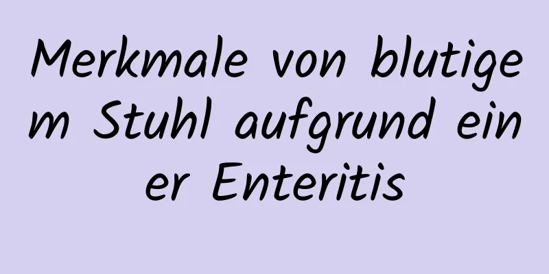 Merkmale von blutigem Stuhl aufgrund einer Enteritis