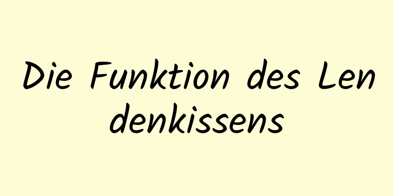 Die Funktion des Lendenkissens