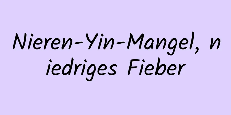 Nieren-Yin-Mangel, niedriges Fieber