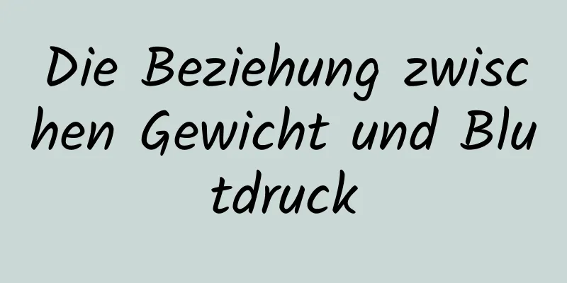 Die Beziehung zwischen Gewicht und Blutdruck
