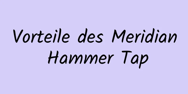 Vorteile des Meridian Hammer Tap