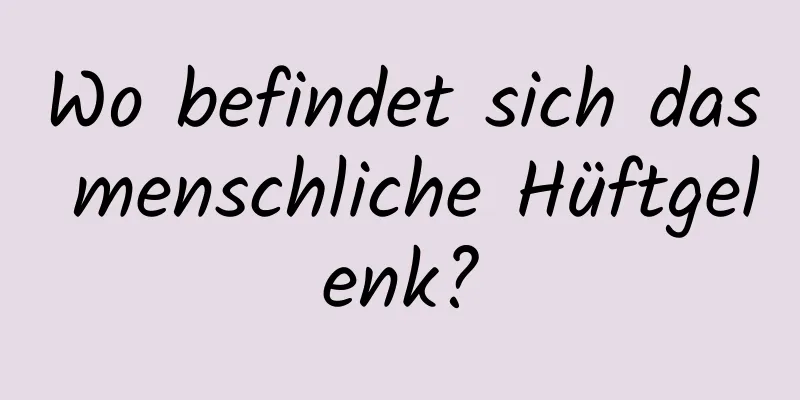 Wo befindet sich das menschliche Hüftgelenk?