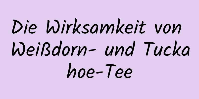 Die Wirksamkeit von Weißdorn- und Tuckahoe-Tee