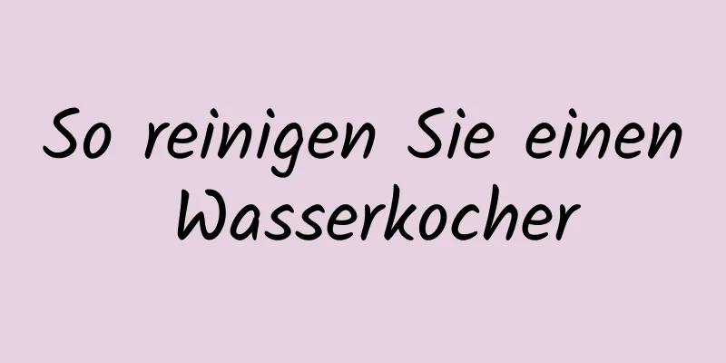 So reinigen Sie einen Wasserkocher