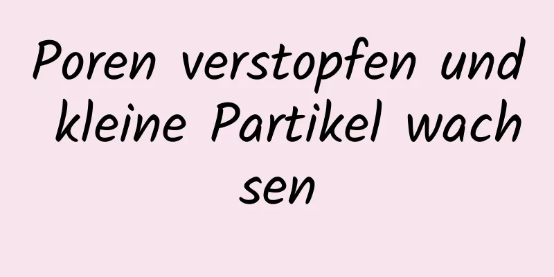 Poren verstopfen und kleine Partikel wachsen