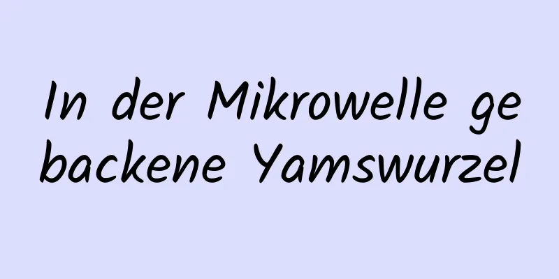 In der Mikrowelle gebackene Yamswurzel