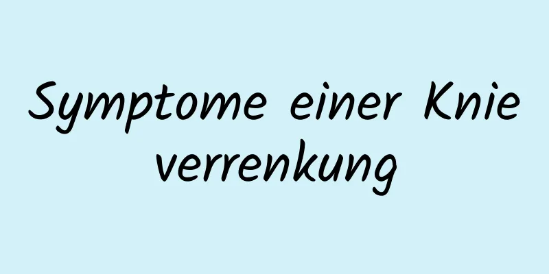 Symptome einer Knieverrenkung